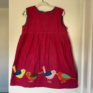 Baby Boden Bird Appliqué Dress Size 2-3 years